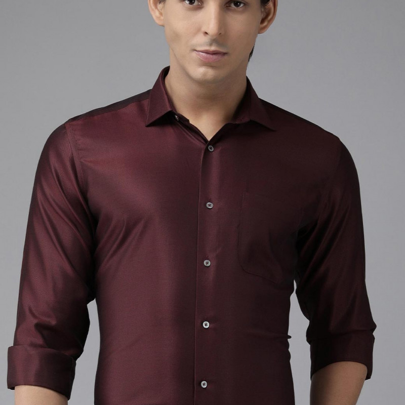 Men Self Design Formal Shirt