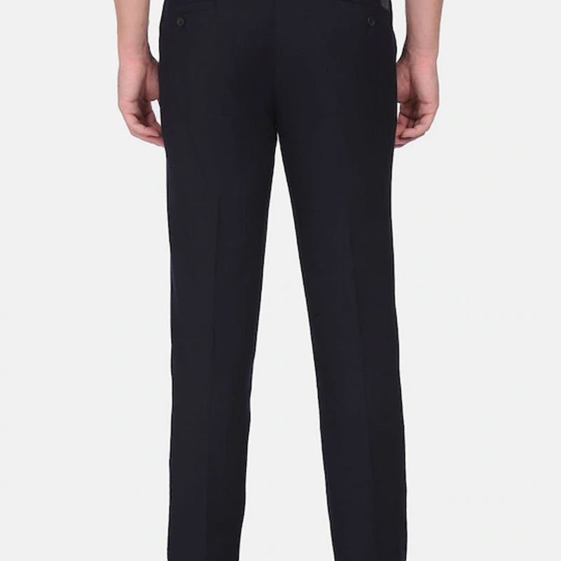 Men Solid Slim Fit Cotton Formal Trousers