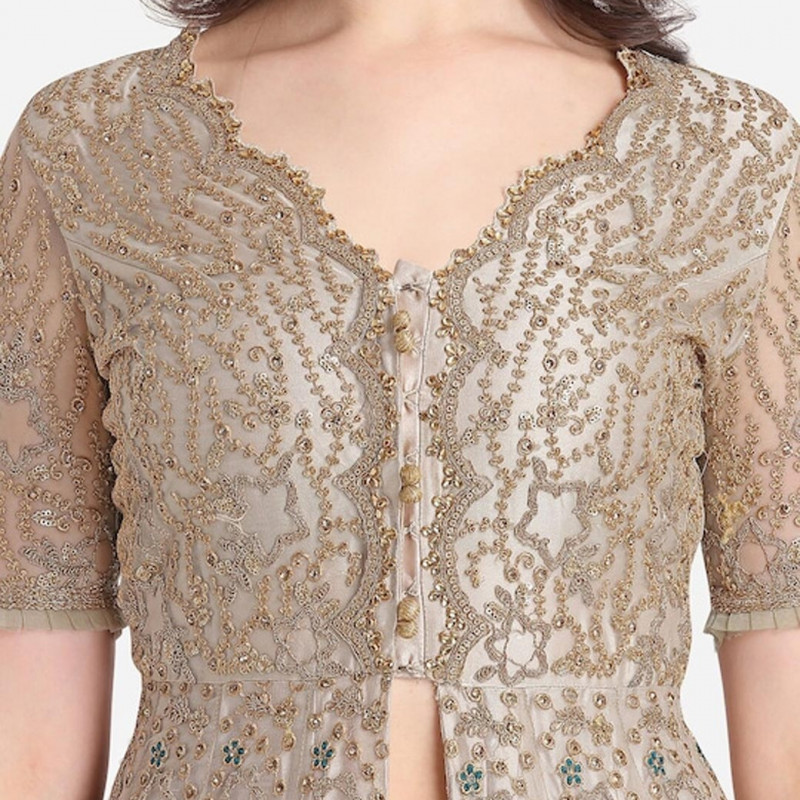 Three-Quarter Sleeves Dress Material